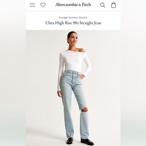 Abercrombie & Fitch “The 90s Straight Ultra High Rise” Jeans